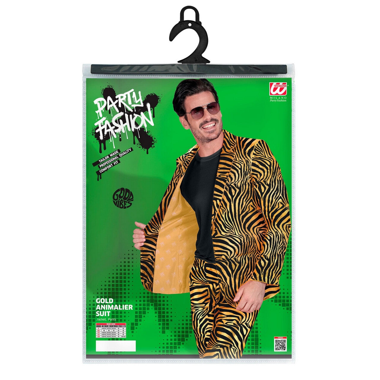 Op deze afbeelding zie je een Kostuums, van het merk Widmann. Goldy Safari Mega Pimp Man Kostuum