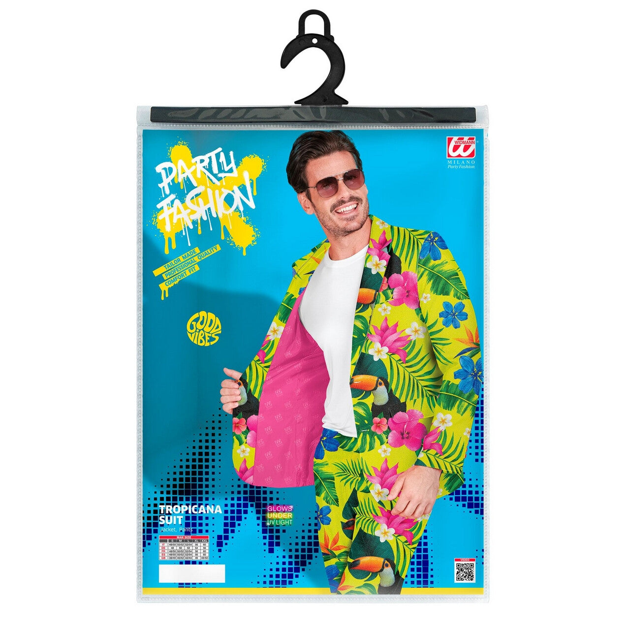 Op deze afbeelding zie je een Kostuums, van het merk Widmann. Paradijs Tropicana Man Kostuum
