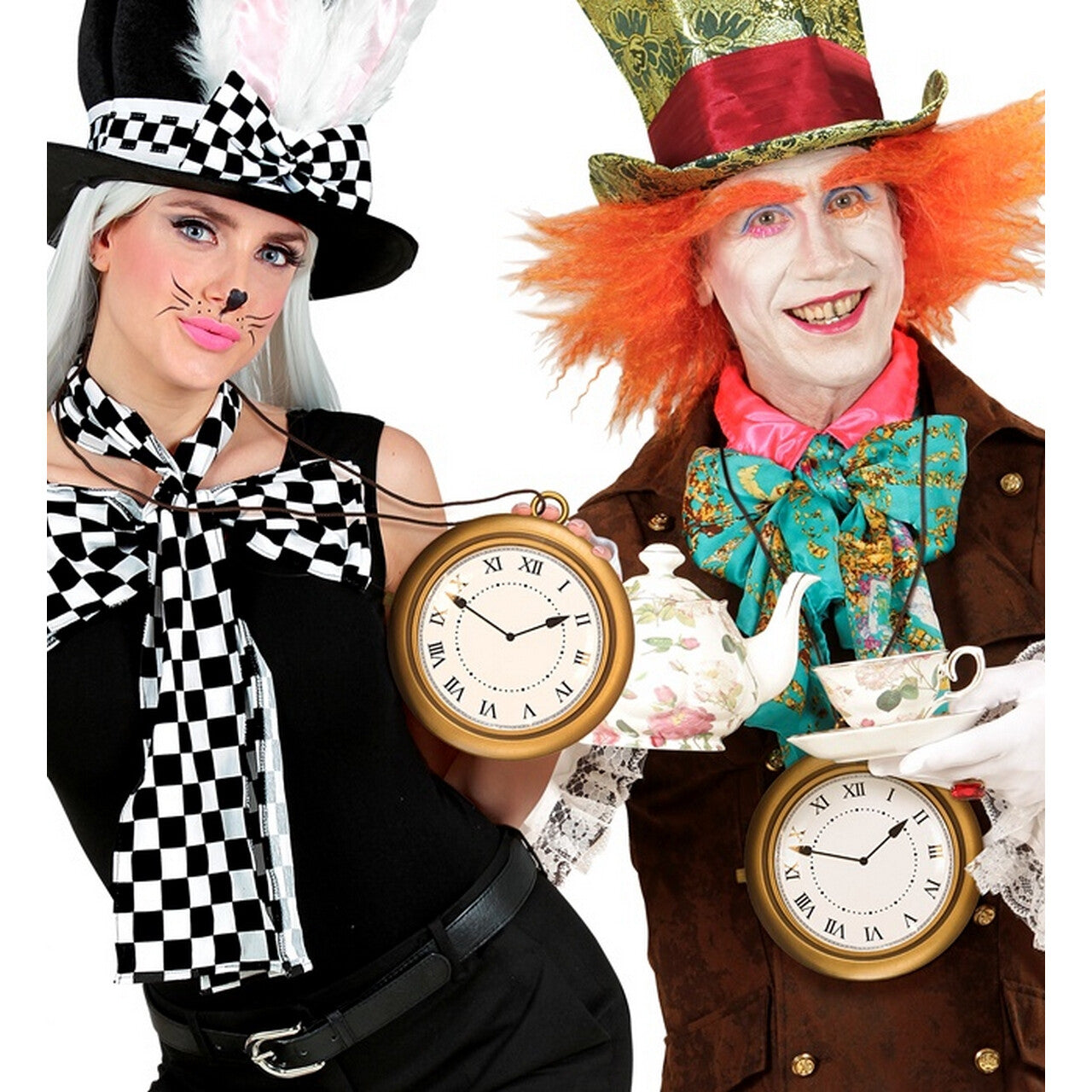 Op deze afbeelding zie je een Accessoires, van het merk Widmann. Time To Party Klok Ketting
