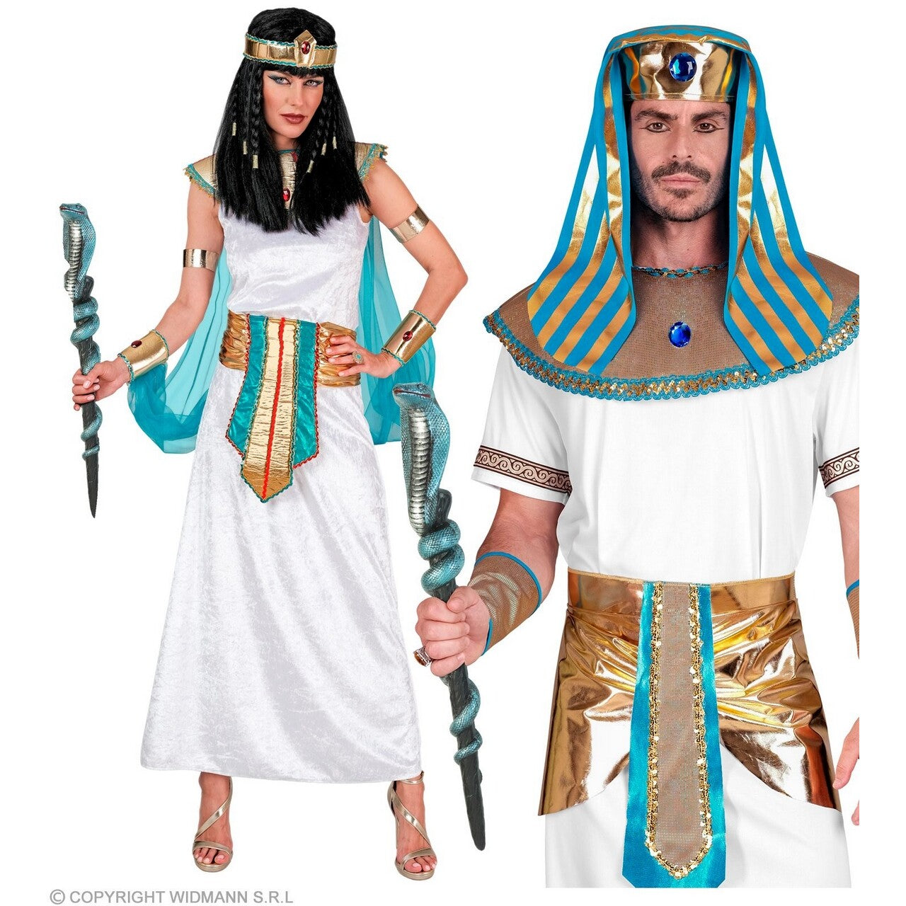 Op deze afbeelding zie je een Accessoires, van het merk Widmann. Egyptische Koningsstaf Scepter Slang 64 Cm