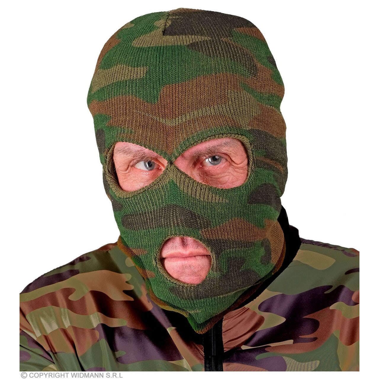 Op deze afbeelding zie je een Accessoires, van het merk Widmann. Bivakmuts Camouflage