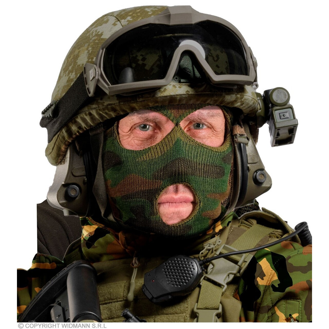 Op deze afbeelding zie je een Accessoires, van het merk Widmann. Bivakmuts Camouflage