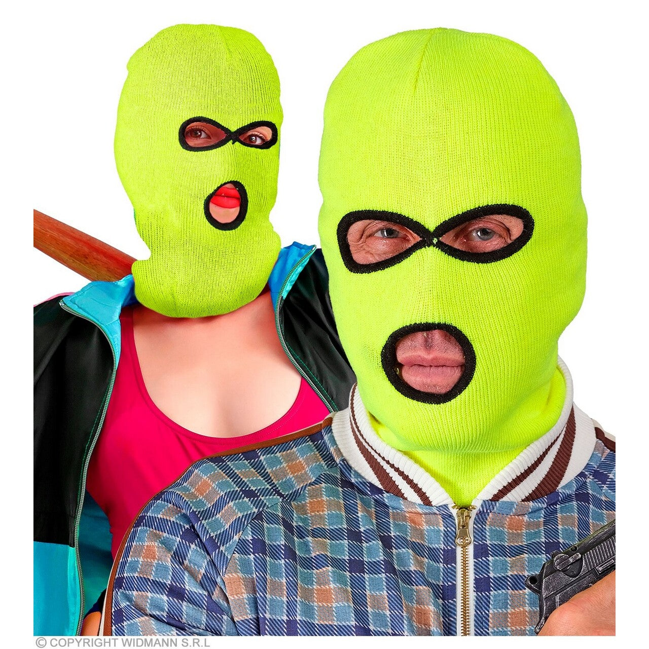 Op deze afbeelding zie je een Accessoires, van het merk Widmann. Bivakmuts Geel