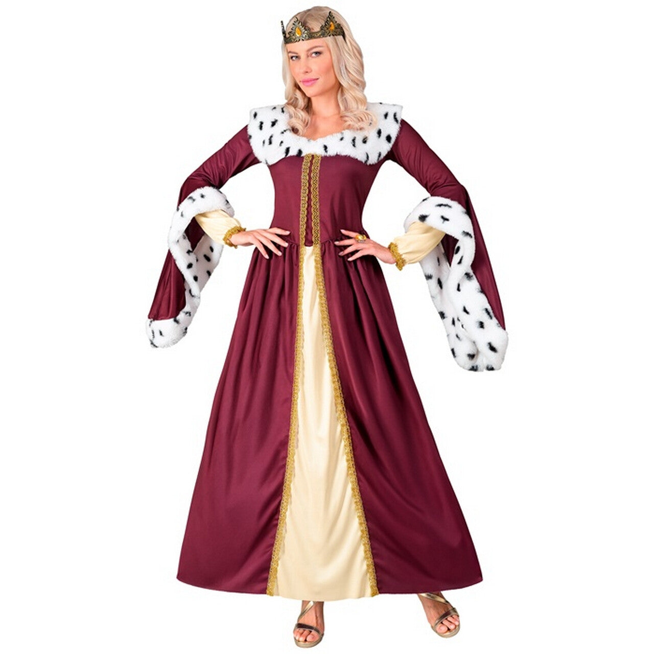 Op deze afbeelding zie je een Kostuums, van het merk Widmann. Sprookjes Koningin Lilibeth Vrouw Kostuum