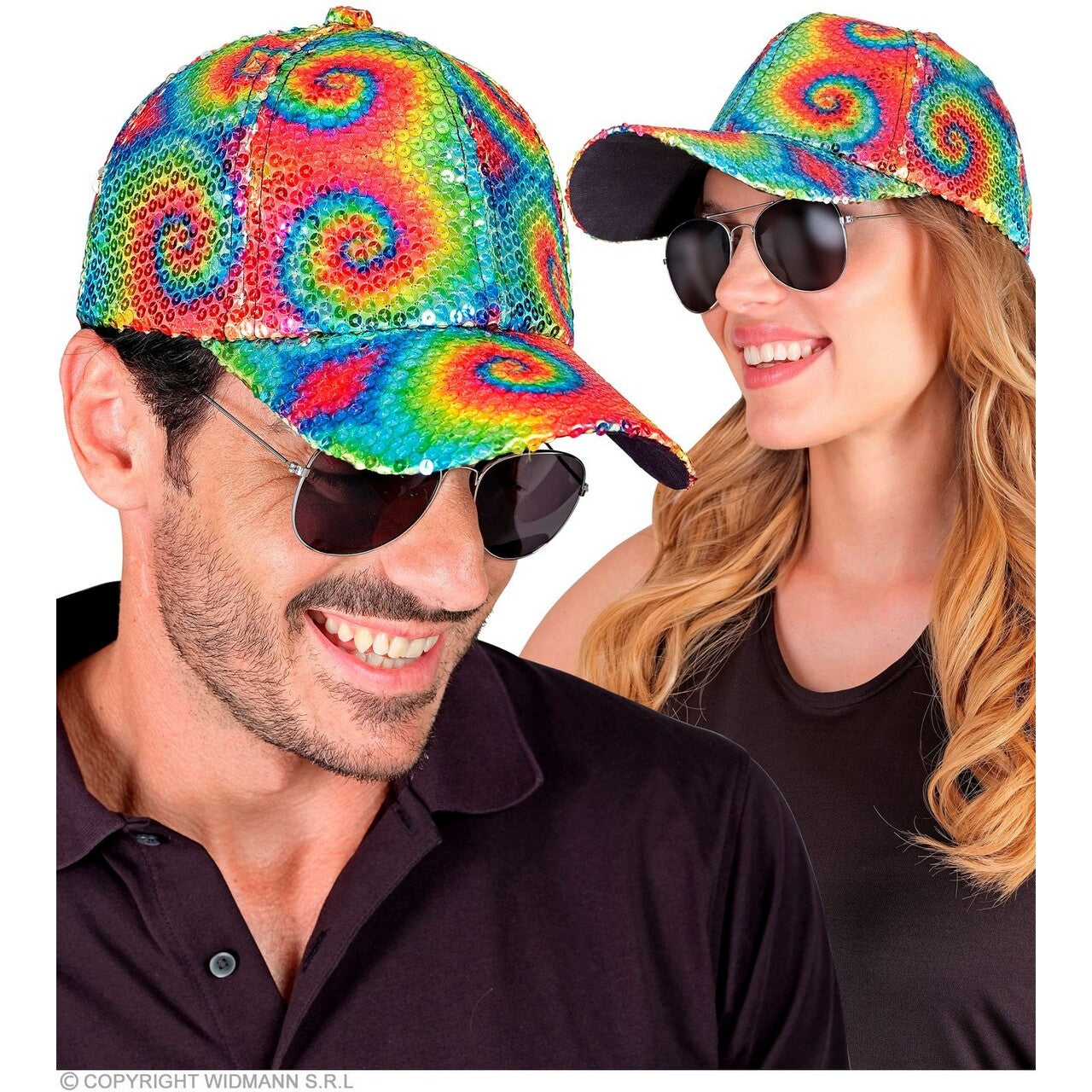 Op deze afbeelding zie je een Accessoires, van het merk Widmann. Pailletten Pet Tie Dye