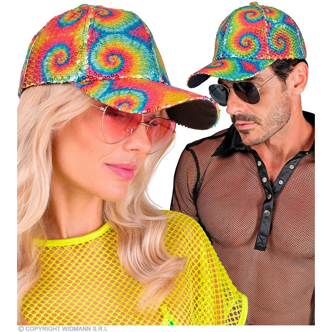 Op deze afbeelding zie je een Accessoires, van het merk Widmann. Pailletten Pet Tie Dye