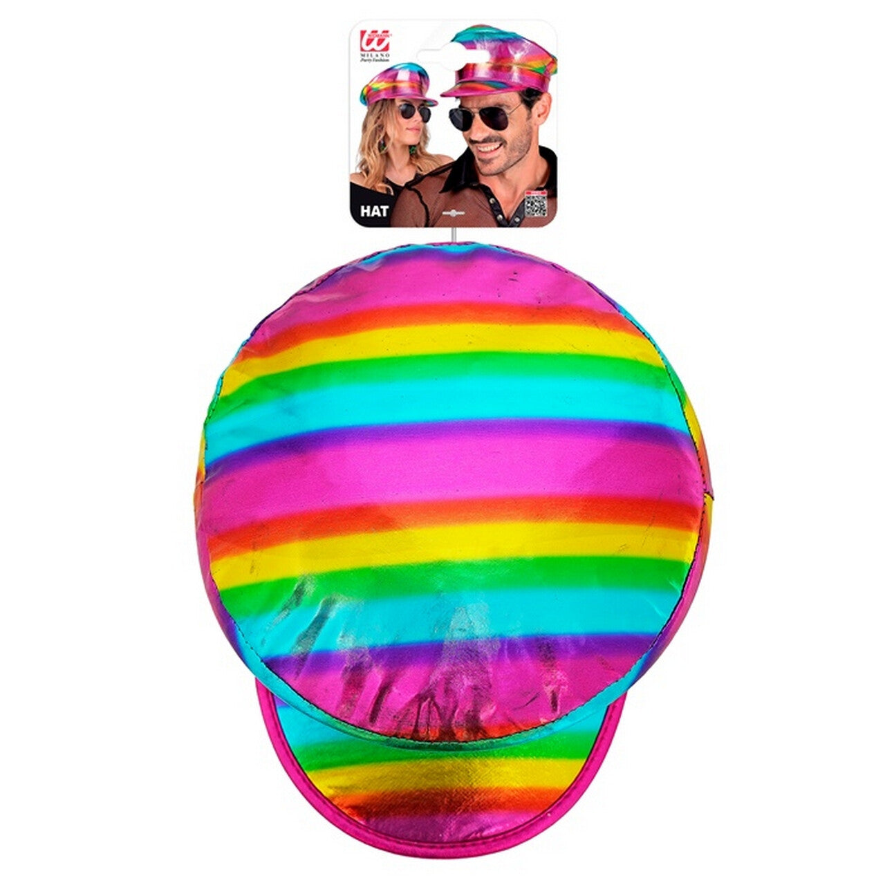 Op deze afbeelding zie je een Accessoires, van het merk Widmann. Opvallende Regenboog Pet Kapitein
