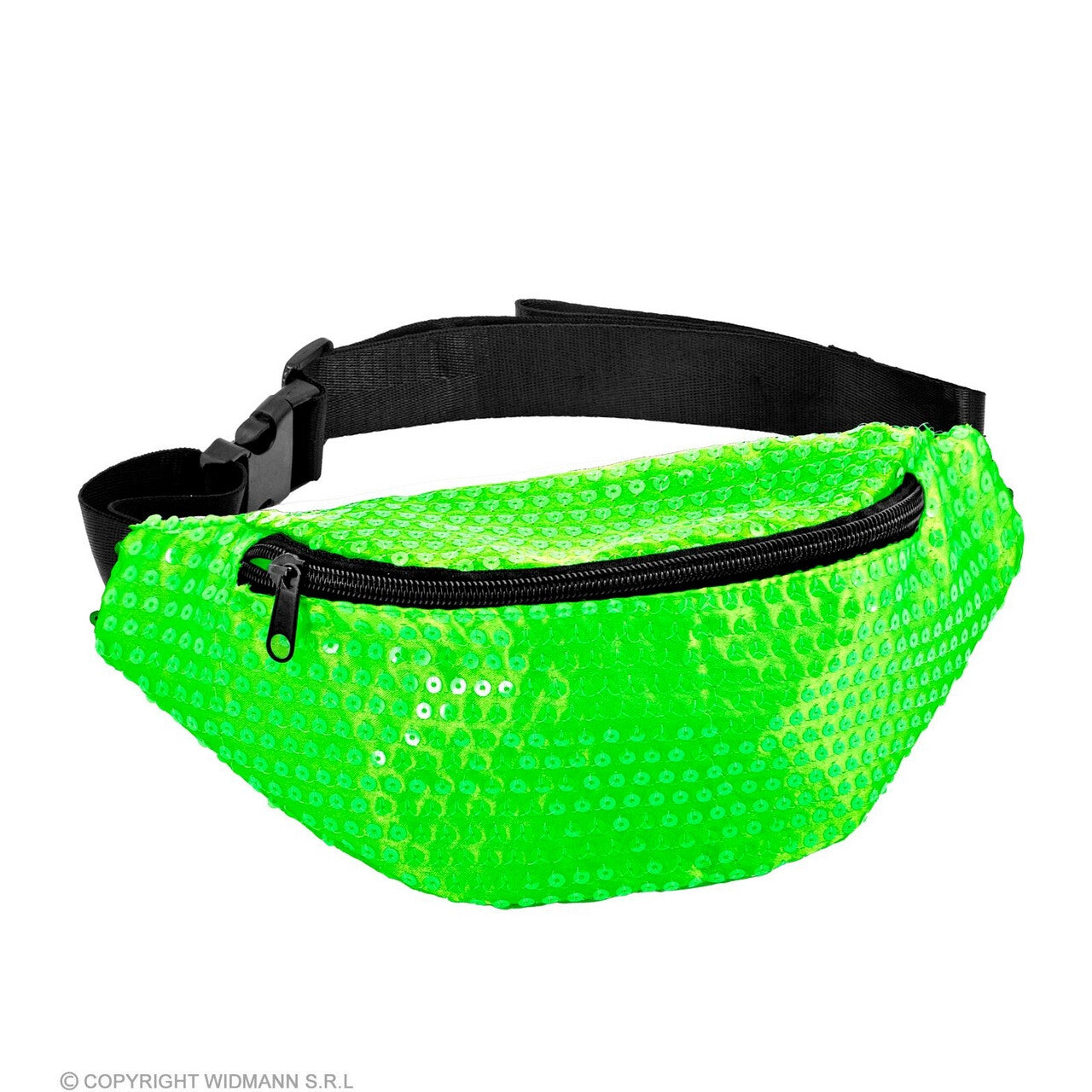 Op deze afbeelding zie je een Accessoires, van het merk Widmann. Pailletten Heuptas Neon Groen