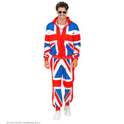 Op deze afbeelding zie je een Kostuums, van het merk Widmann. Union Jack Star Team Trainingspak Kostuum