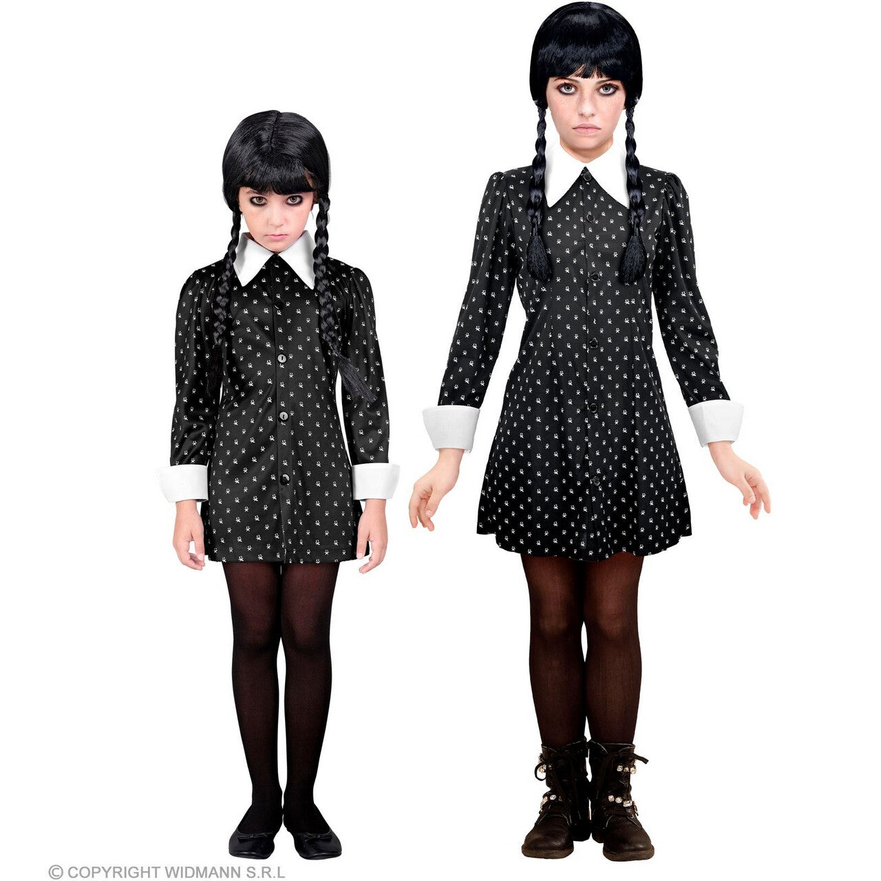 Op deze afbeelding zie je een Kostuums, van het merk Widmann. Wednesday Addams Lief Meisje Kostuum