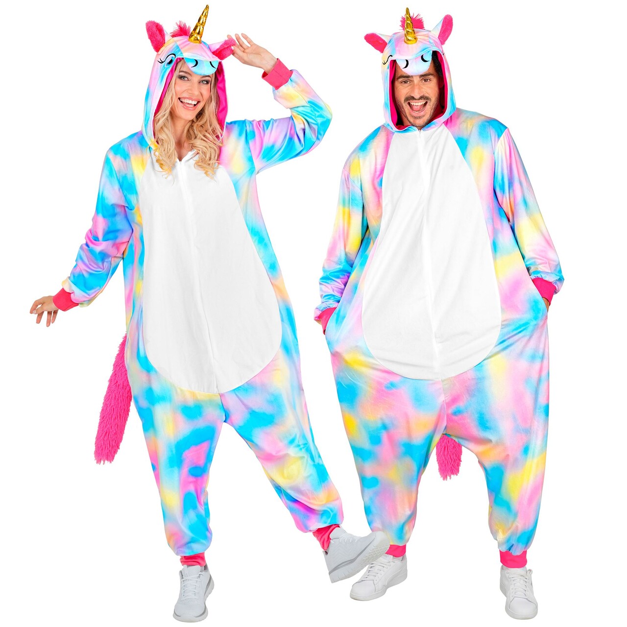 Op deze afbeelding zie je een Kostuums, van het merk Widmann. De Enige Echte Eenhoorn Onesie Kostuum