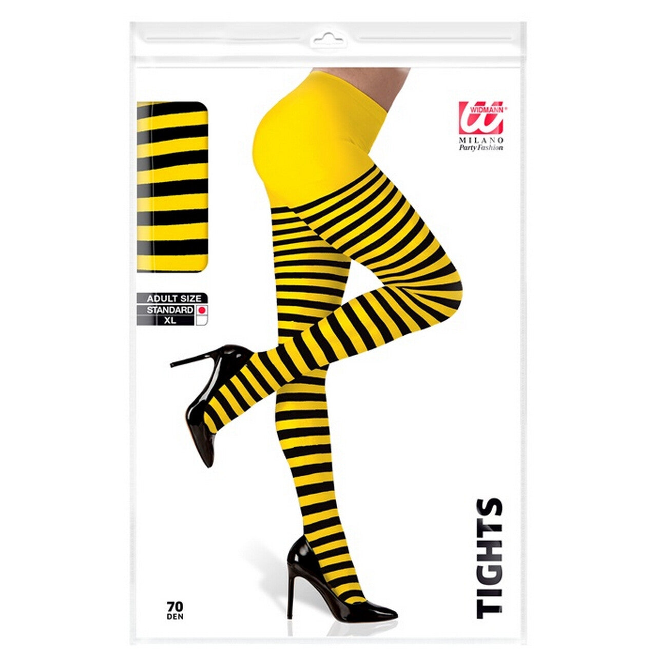 Op deze afbeelding zie je een Accessoires, van het merk Widmann. Gestreepte Panty Bij Of Wesp