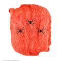 Spinnenweb Oranje Met 3 Zwarte Spinnen 50 Gram