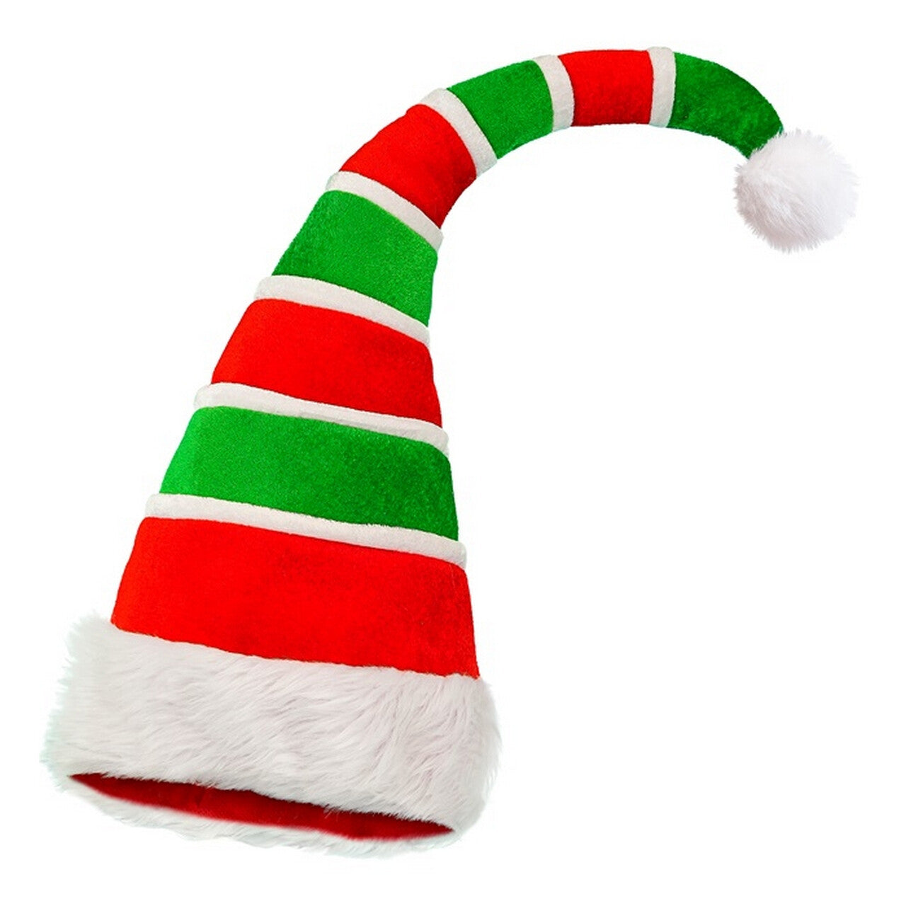 Op deze afbeelding zie je een Accessoires, van het merk Widmann. Gestreepte Muts Kerstelf