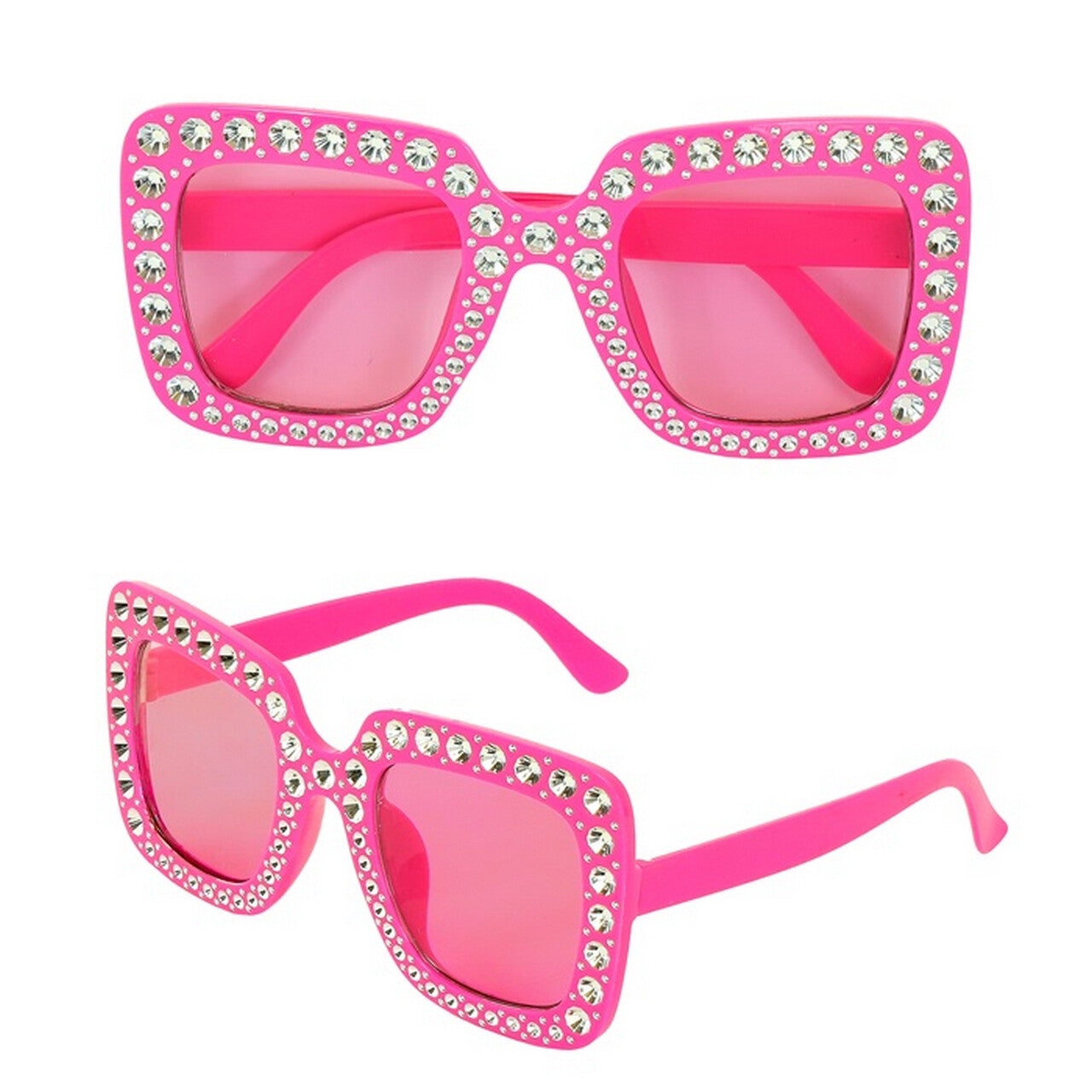 Op deze afbeelding zie je een Accessoires, van het merk Widmann. Bril Born Star Roze