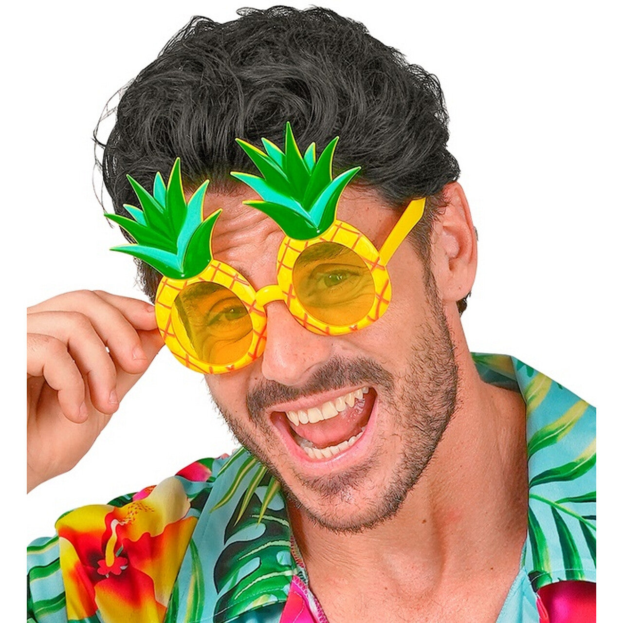 Op deze afbeelding zie je een Accessoires, van het merk Widmann. Bril Tropische Ananas