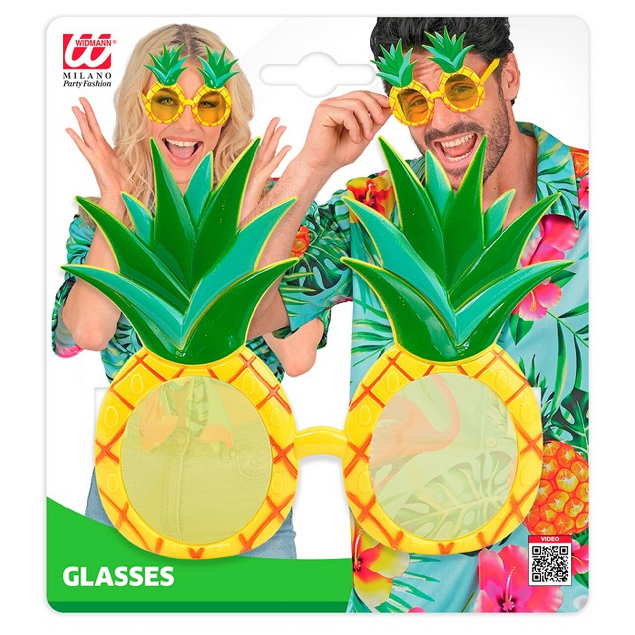 Op deze afbeelding zie je een Accessoires, van het merk Widmann. Bril Tropische Ananas