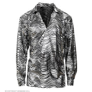 Op deze afbeelding zie je een Kostuums, van het merk Widmann. Exotische Jonathan Disco Shirt Zilver Man