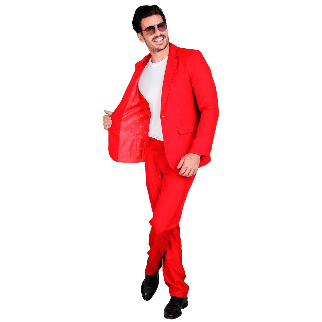 Op deze afbeelding zie je een Kostuums, van het merk Widmann. Mr Red Devil Man Kostuum