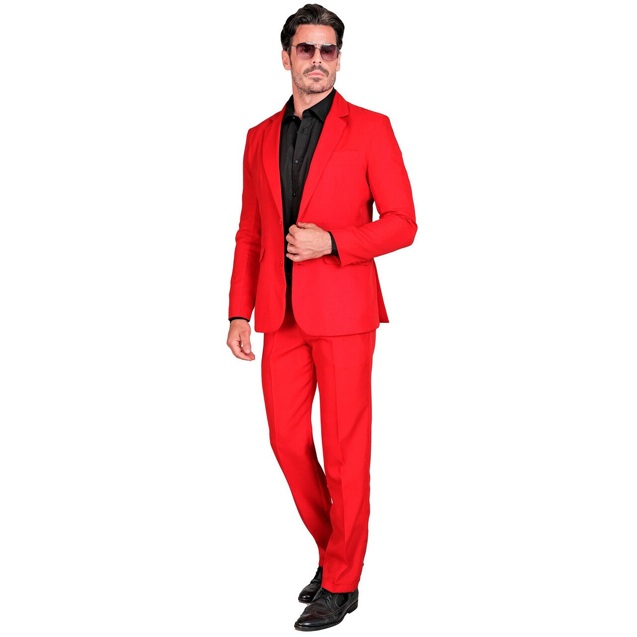 Op deze afbeelding zie je een Kostuums, van het merk Widmann. Mr Red Devil Man Kostuum