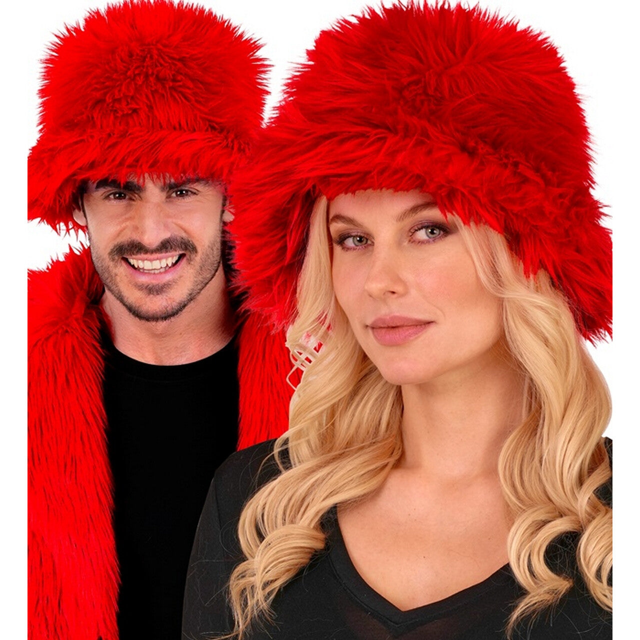Op deze afbeelding zie je een Accessoires, van het merk Widmann. Warme Buckethat Rood