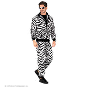 Op deze afbeelding zie je een Kostuums, van het merk Widmann. Zebra Camo Zwart / Wit Trainingspak Kostuum