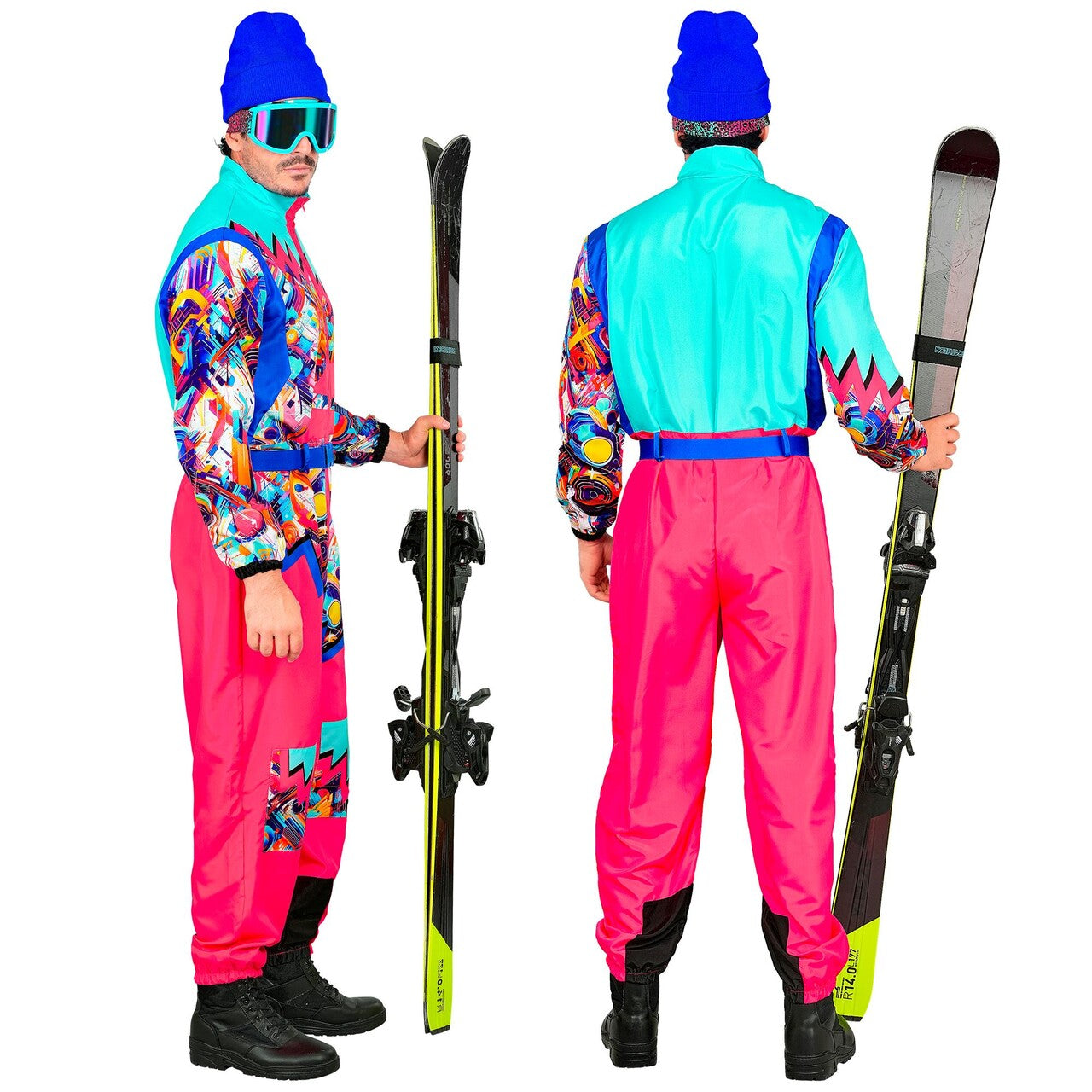 Op deze afbeelding zie je een Kostuums, van het merk Widmann. Jaren 90 Skipak Ready To Go Kostuum
