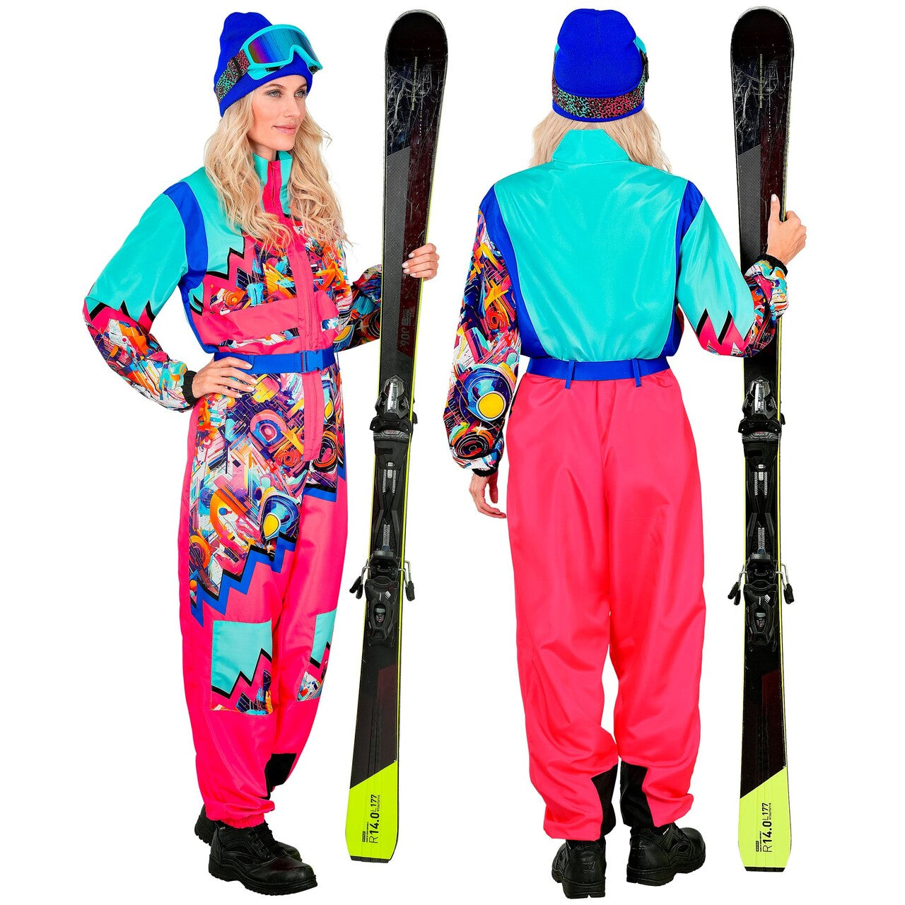 Op deze afbeelding zie je een Kostuums, van het merk Widmann. Jaren 90 Skipak Ready To Go Kostuum
