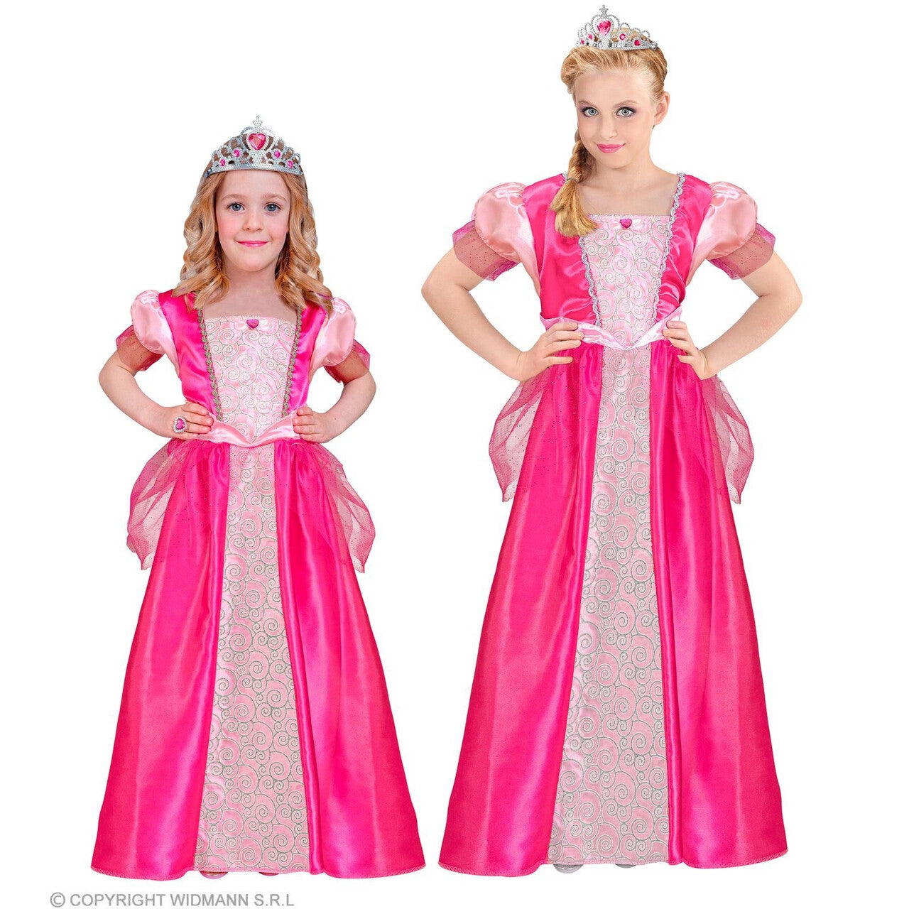 Op deze afbeelding zie je een Kostuums, van het merk Widmann. Zoete Knalroze Prinses Rose Lily Meisje Kostuum