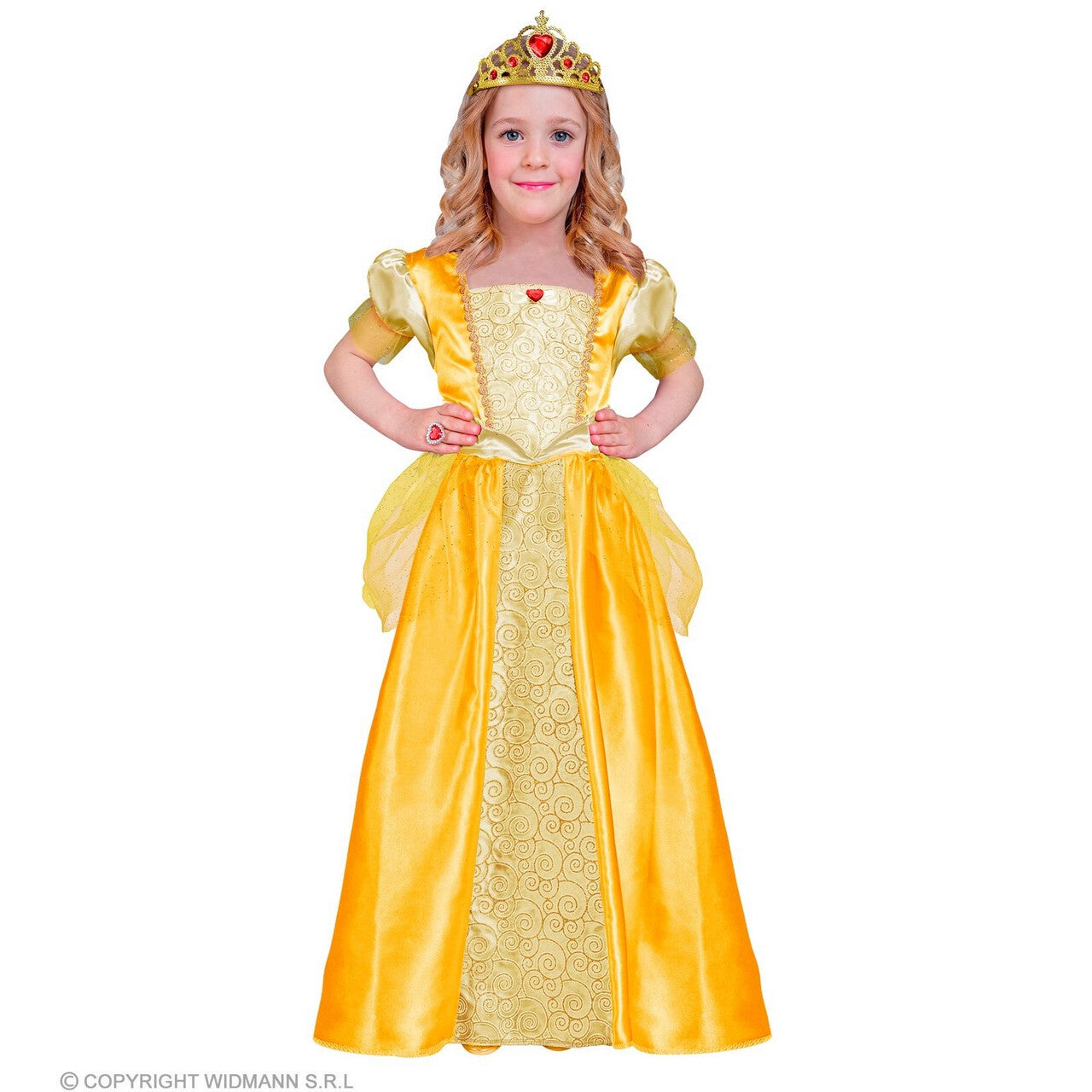 Op deze afbeelding zie je een Kostuums, van het merk Widmann. Prinses Bella Beauty Meisje Kostuum