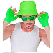 Op deze afbeelding zie je een Accessoires, van het merk Widmann. Vingerloze Handschoenen Neon Groen Handig Warm