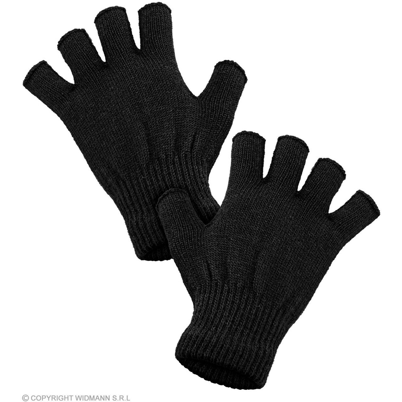 Op deze afbeelding zie je een Accessoires, van het merk Widmann. Vingerloze Handschoenen Zwart Handig Warm