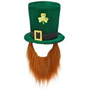 Op deze afbeelding zie je een Accessoires, van het merk Widmann. Lucky Leprechaun Hoed Met Baard