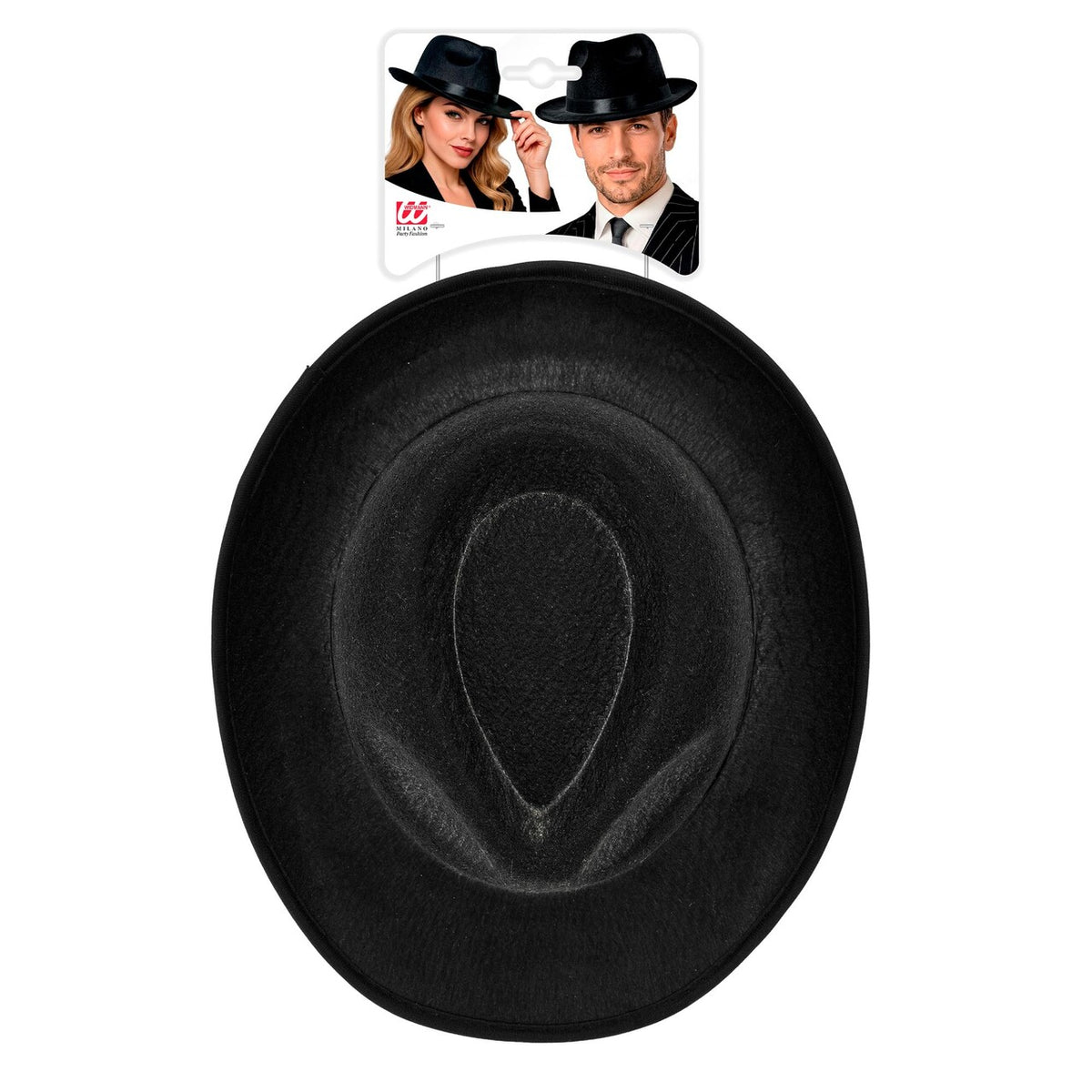Op deze afbeelding zie je een Accessoires, van het merk Widmann. Zwarte Fedora Hoed