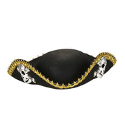 Op deze afbeelding zie je een Accessoires, van het merk Widmann. Piraten Tricorn Vilten Hoed Met Schedels