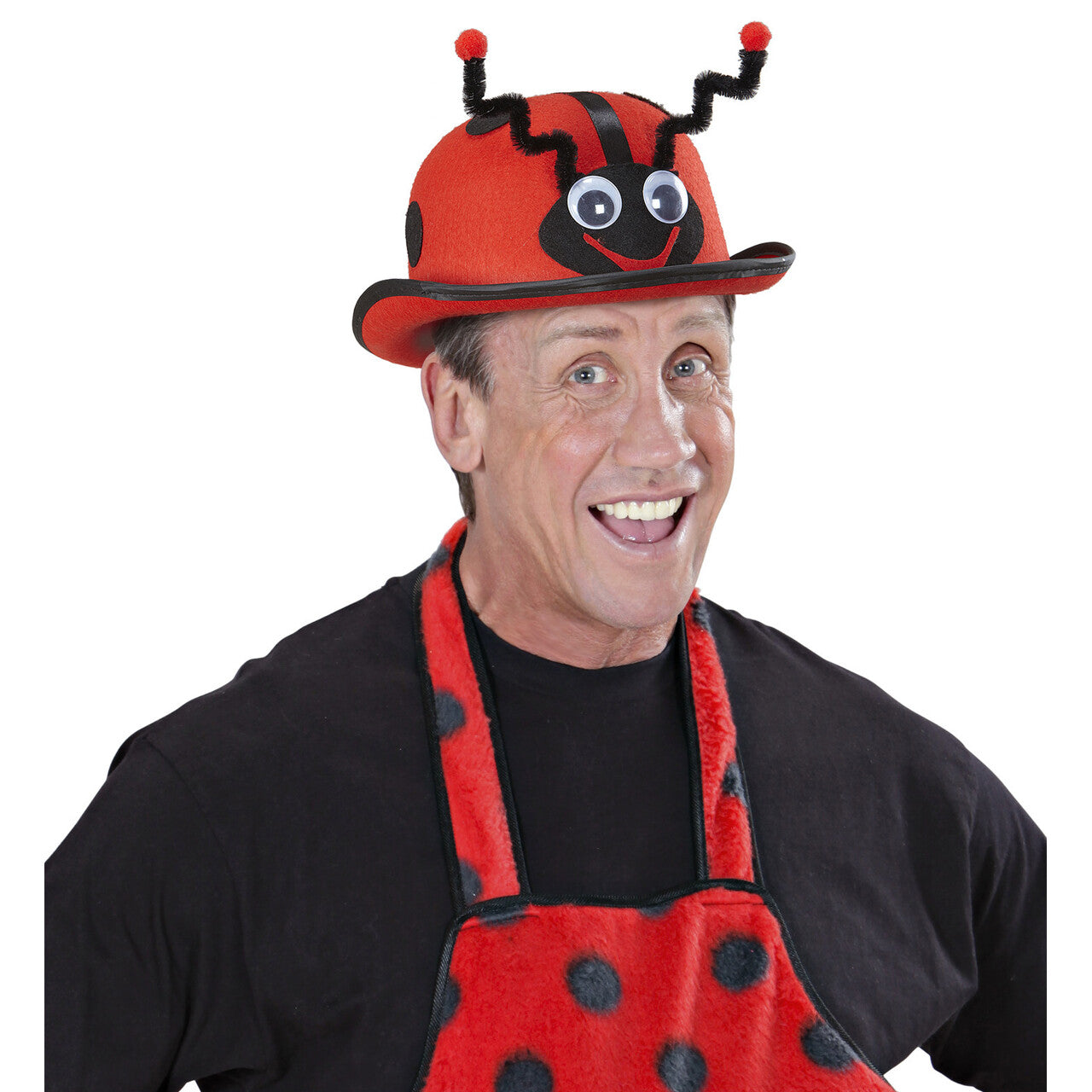 Op deze afbeelding zie je een Accessoires, van het merk Widmann. Rode Bolhoed Lieveheersbeestje