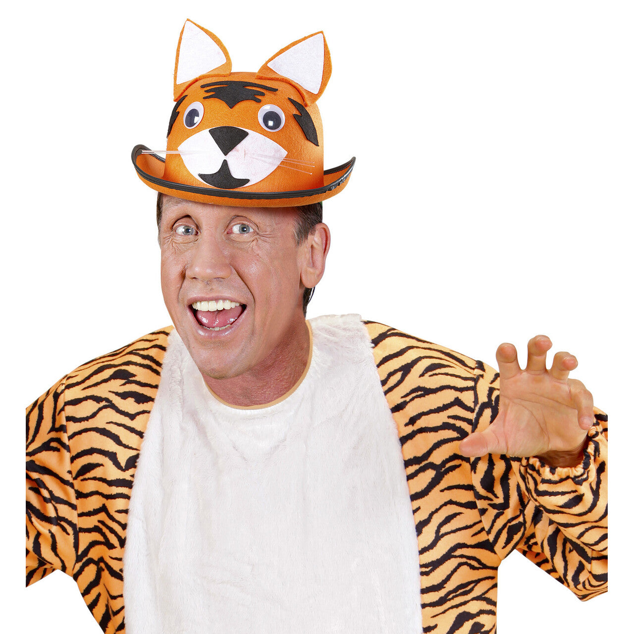 Op deze afbeelding zie je een Accessoires, van het merk Widmann. Bolhoed Tijger Snoezig