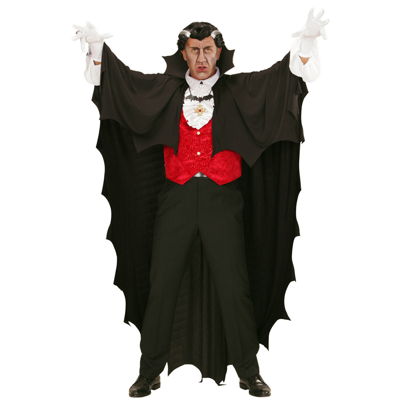 Op deze afbeelding zie je een Accessoires, van het merk Widmann. Dracula Vampiercape 150 Centimeter