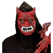 Op deze afbeelding zie je een Accessoires, van het merk Widmann. Evil Red Duivelmasker Met Kap