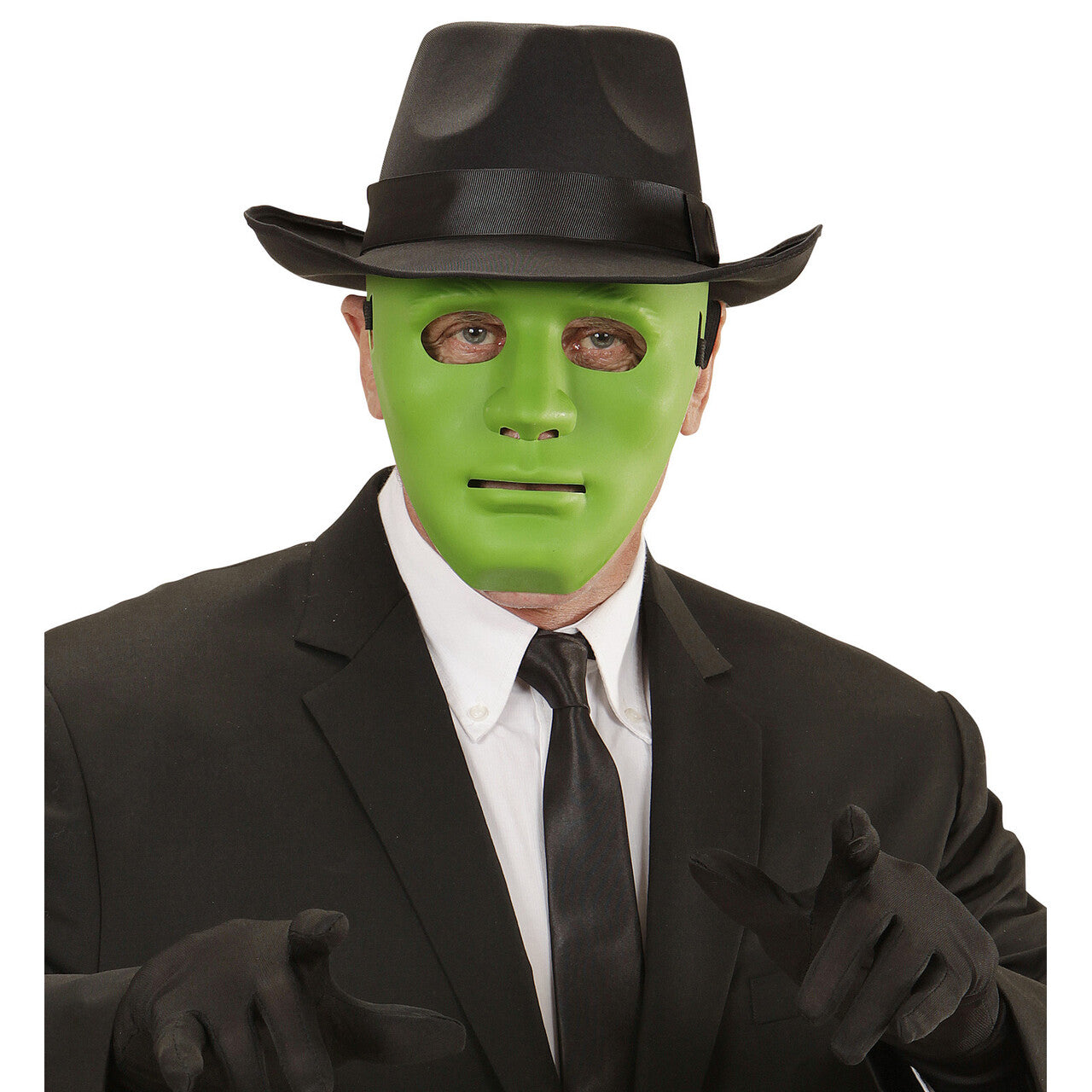 Op deze afbeelding zie je een Accessoires, van het merk Widmann. Classic Creep Masker Groen