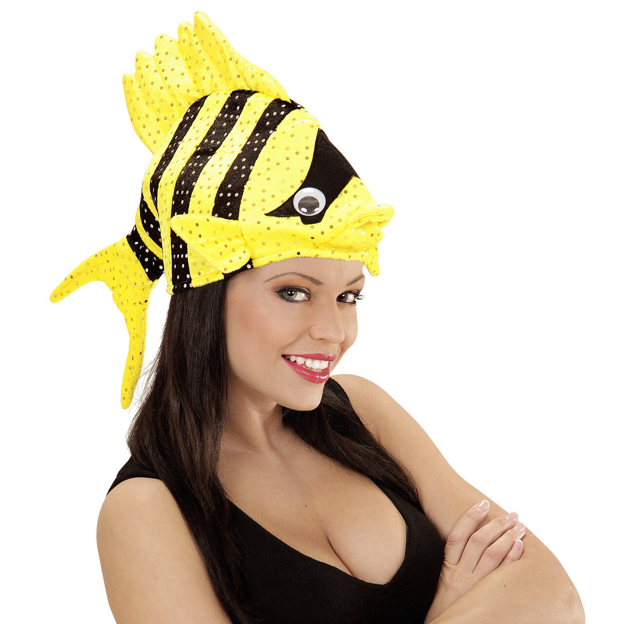 Op deze afbeelding zie je een Accessoires, van het merk Widmann. Hoed Tropische Vis, Geel Clownsvis