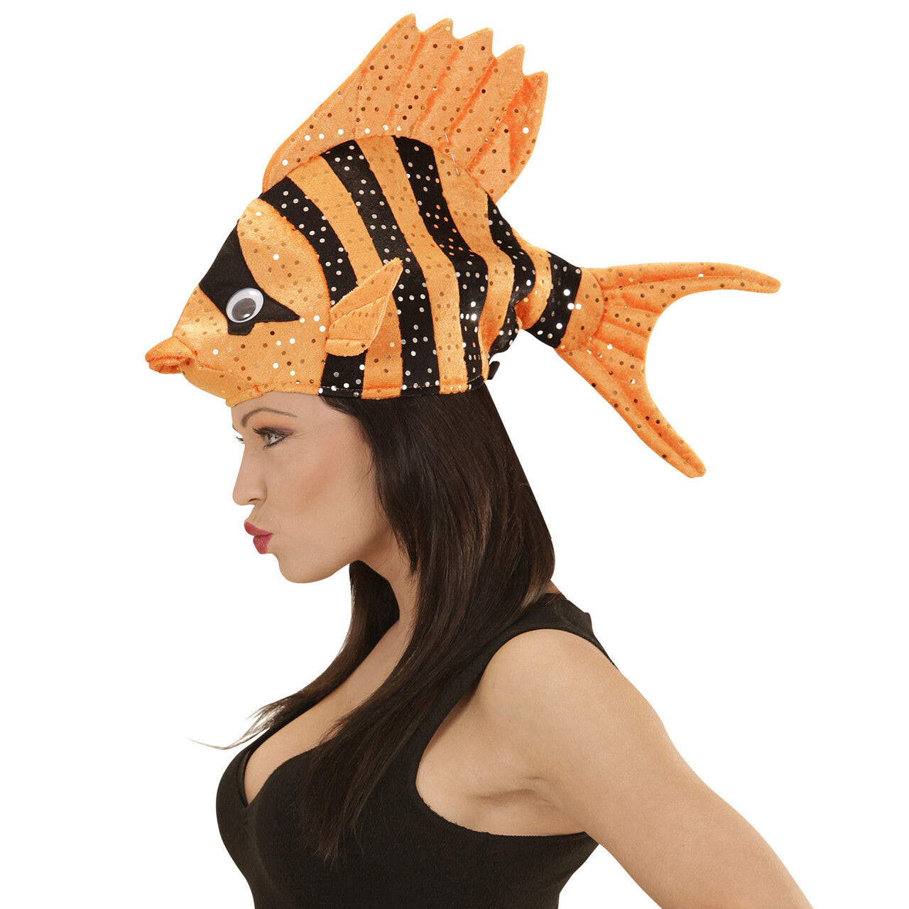 Op deze afbeelding zie je een Accessoires, van het merk Widmann. Hoed Tropische Vis, Oranje Clownsvis