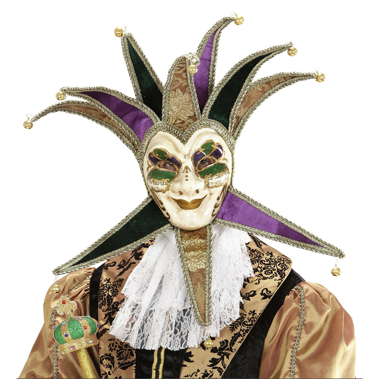 Op deze afbeelding zie je een Accessoires, van het merk Widmann. Commedia Dellarte Venetie Masker, Joker