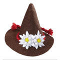 Vrolijke Mini Bayern Hoed Met Edelweiss, Bruin