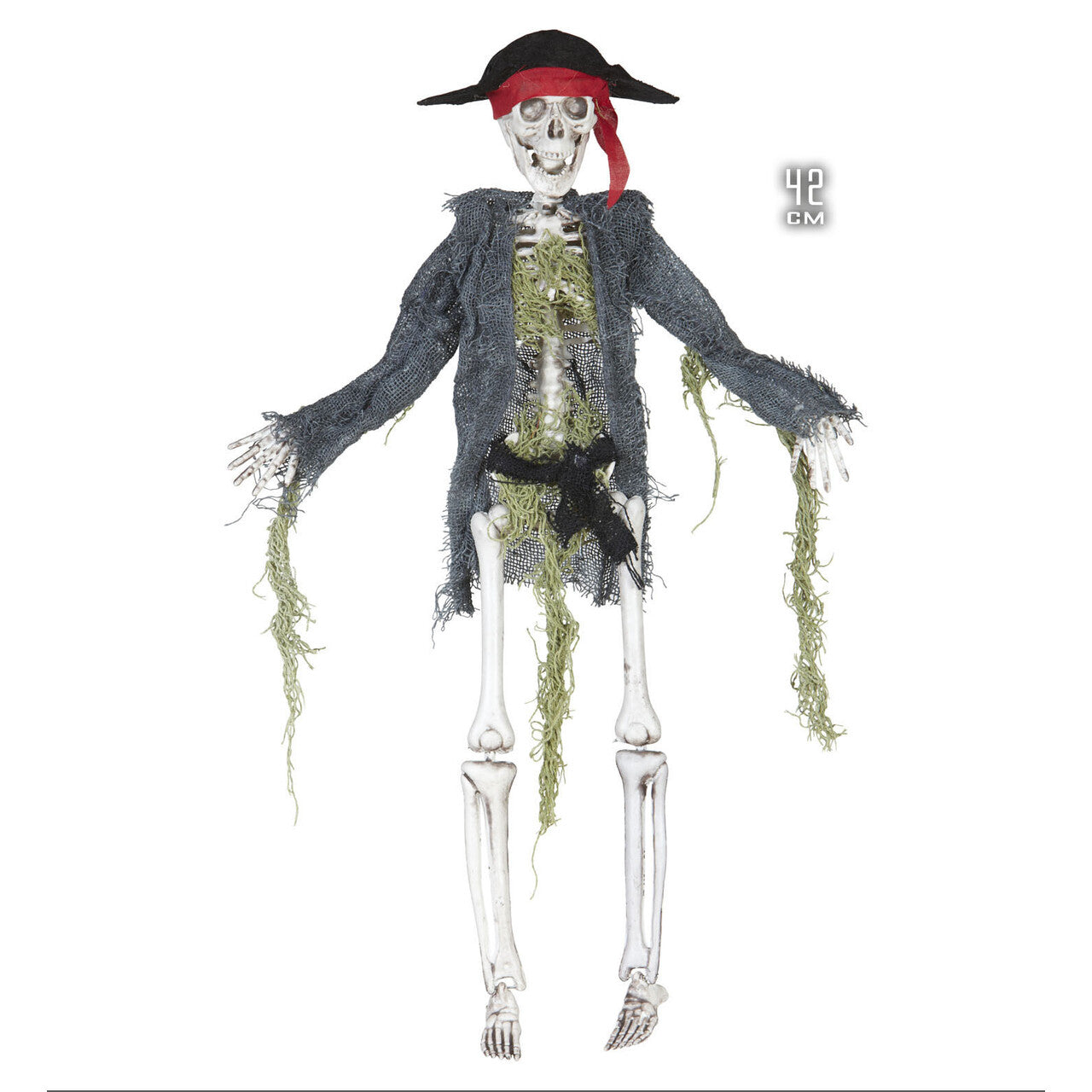 Op deze afbeelding zie je een Decoratie, van het merk Widmann. Halloween Deco Piraten Skelet 42 Centimeter