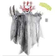 Op deze afbeelding zie je een Decoratie, van het merk Widmann. Horror-Deco Animatie Killer Clown Met Lichtgevende Ogen En Geluid