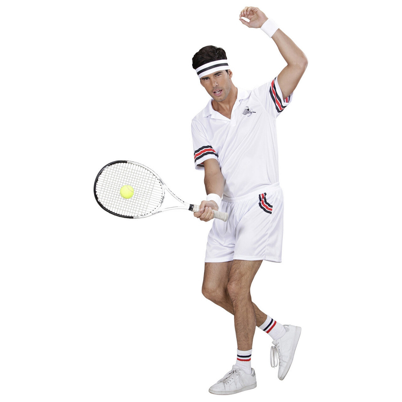 Op deze afbeelding zie je een Kostuums, van het merk Widmann. Wimbledon Tennisspeler Man Kostuum