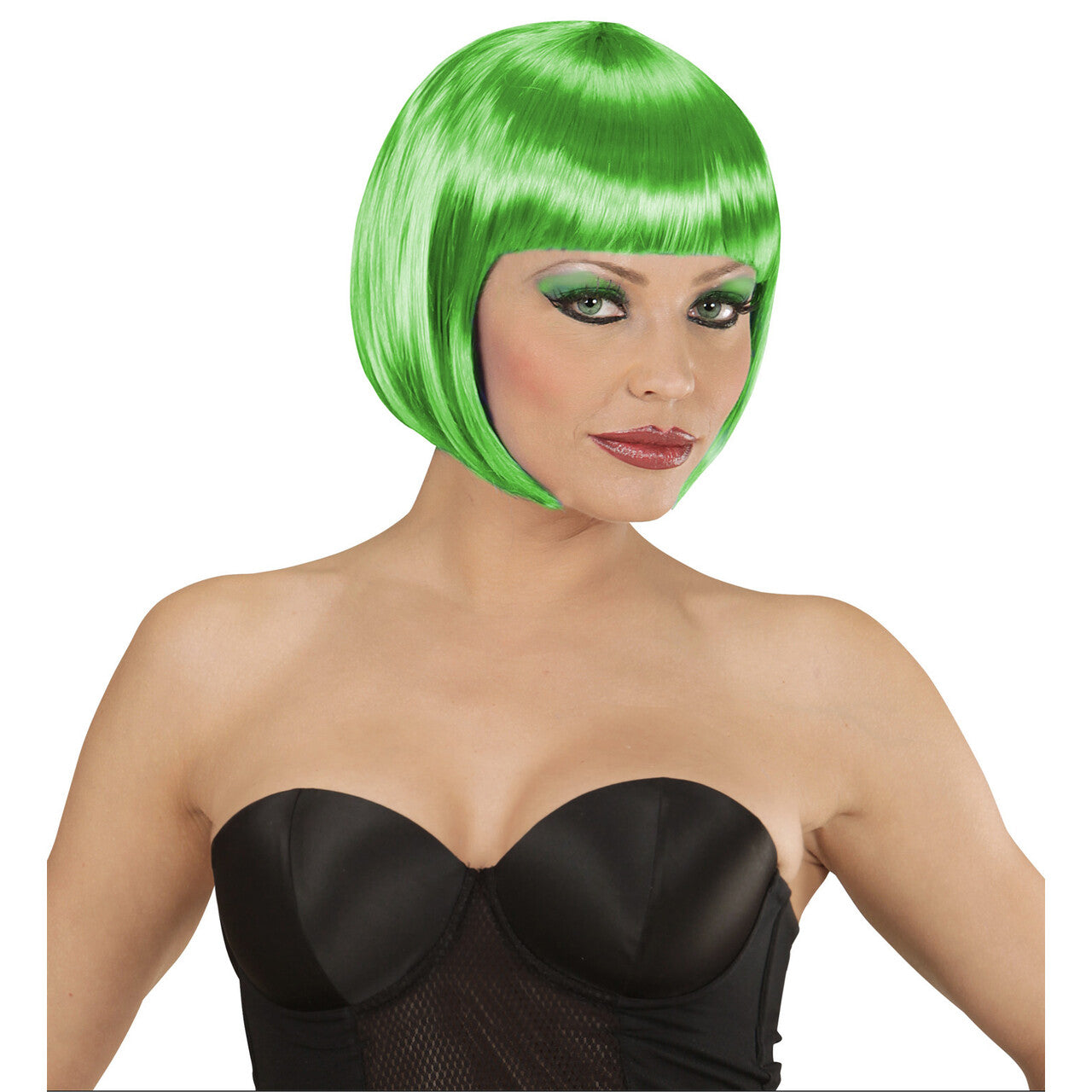 Op deze afbeelding zie je een Accessoires, van het merk Widmann. Ms Bob Pruik, Boblijn Groen