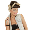 50s Pruik, Rock Pin Up Girl Bruin Met Hoofddoek