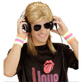 Nerd Pruik, Mullet Met Bril Blond